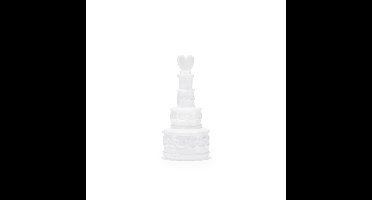 Bruiloft mini bellenblaas - bruidstaart - wit - 24x stuks - bedankjes - gasten cadeautjes