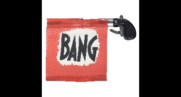 Carnaval verkleed als Clown - Bang funny nep pistool - volwassenen/kinderen - plastic - 20 cm
