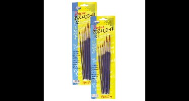 Centrum Penselen - set van 12x stuks - schilderen - kwasten - hobby - schoolspullen