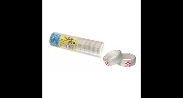 Centrum Plakband - 12x stuks - transparant - 12 mm x 10 m - kantoorartikelen