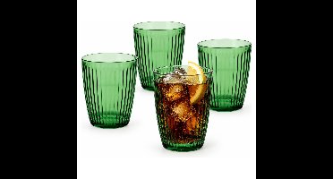 Cosy Moments Drinkglazen Rituals - waterglazen - groen transparant - glas - 4x stuks - 320 ml