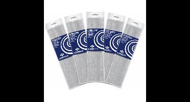 Crepe papier platte vellen - 5x - zilver - 250 x 50 cm - Knutselen met papier - Knutselspullen