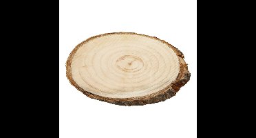 Decoratie boomschijven met bast - 12x - 9 x 6 cm - boomschijfjes DIY - hout