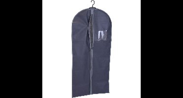 Donkergrijze kledinghoes 60 x 130 cm met kijkvenster