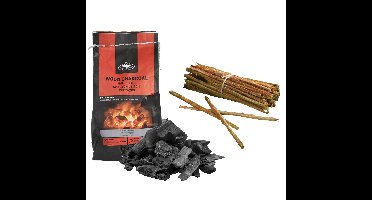 Fancy Flames BBQ aanmaakset - houtskool - 3 kilo - met vuurstokjes - 18x - aanmaakhout met hars