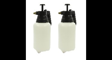 Hoge Drukspuit/plantensproeier - Set van 2x stuks - 1 Liter - Waterverstuivers - kunststof
