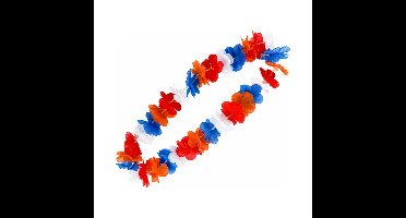 Holland supporter krans/slinger - 100 cm - rood/wit/blauw/oranje - nederland - EK/WK voetbal