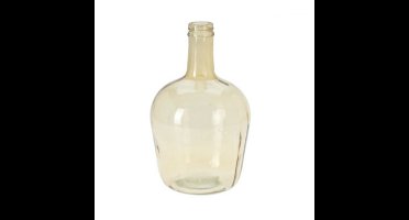H&S Collection Bloemenvaas San Remo - Gerecycled glas - geel transparant - D19 x H30 cm