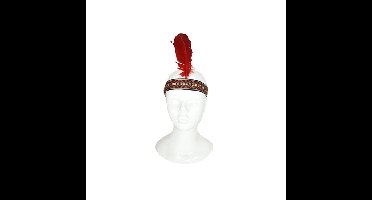 Indianen verkleed veren hoofdband - voor volwassenen - Met klitteband - carnaval - indiaan