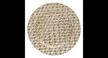 Kaarsenbord/onderbord - goud - kunststof - D33 x H1,5 cm- rond