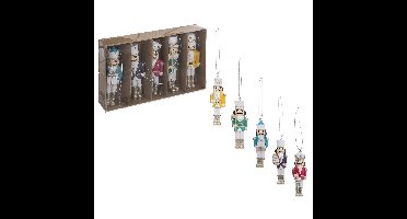 Kersthangers - kerst figuurtjes - 5x - gekleurd - kunststof - 10 cm