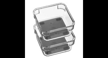 Keuken lade organizer bakje - Set van 8x stuks - 1-vaks - Tidy Smart serie - kunststof - 9 x 9 x 4,5