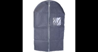 Kledinghoes/kleding beschermhoes - grijs - 60 x 100 cm met kijkvenster