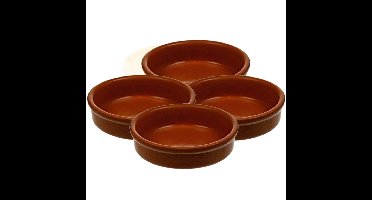 Kleine tapas schalen bruin - set van 20x stuks - Creme brulee bakjes/schaaltjes - dia 7 cm