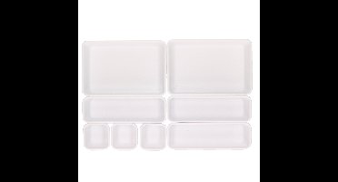 Lade organizer - 8-delig - wit - kunststof - modulair - ladeverdeler