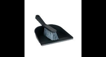 Lifetime Clean Stoffer en blik - kunststof - 32 x 23 cm - rubber rand