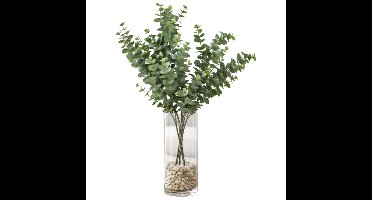 Mica Decorations Kunstblad - 4x - eucalyptus - groen - tak - 65 cm - decoratie