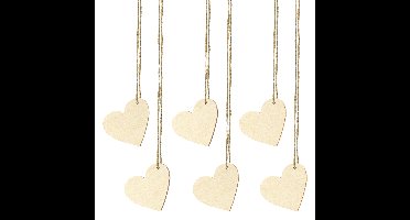 Naamkaartjes/plaatskaartjes Houten Hartje - Bruiloft - 100x stuks - bruin - 6 x 5 cm - just married