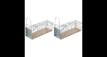 Nature Rattenval - 2x - diervriendelijk - vangkooi - 28 cm - muizenval