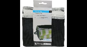 Opbergtas/beschermhoes beddengoed/kleding - zwart - 45 x 30 x 20 cm