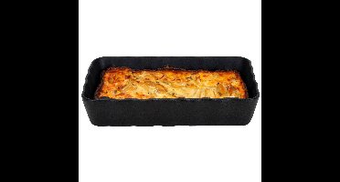 Ovenschaal - zwart - 1,5 L - 21 x 14 cm - aardewerk - serveerschalen
