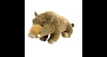 Pluche knuffel wild zwijn 30 cm