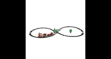 Rijdende kersttrein - 20-delig - met licht en muziek - kerstboom trein - kerstversiering
