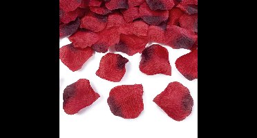 Rozenblaadjes snippers - rood - 500x stuks - Bruiloft decoratie - Feestartikelen