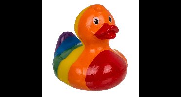 Rubber badeendje - Gay Pride/regenboog thema kleuren - badkamer kado artikelen