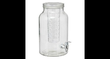 Secret de Gourmet Drankdispenser - met infuser en tap kraantje - 6.0 liter - glas