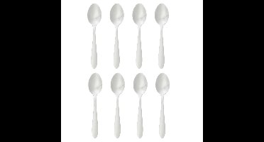 Secret de Gourmet Nevis koffie/thee lepels - 8x stuks - RVS - 14,5 cm