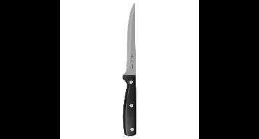 Secret de Gourmet snijmes/keukenmes Essential - 1x stuks - RVS - zwart - 28 cm