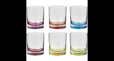 Secret de Gourmet Tumbler glazen - 12x stuks - 300 ml - Coloris - Drinkglazen - Waterglazen