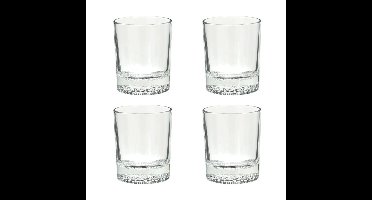 Secret de Gourmet Whisky glazen - tumbler glazen - 4x stuks - transparant - 300 ml