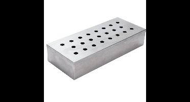 Smokerbox - voor de BBQ - RVS - 24 x 10 x 4,5 cm - rookbox