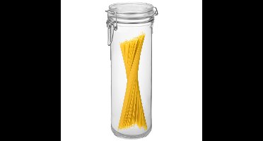 Spaghetti voorraad/weck pot - transparant - glas - 26 x 9 cm - 1,5 L - Bormioli Rocco