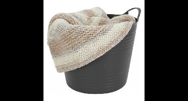 Storage solutions opbergmand - zwart - 27 l - kunststof - 37 x 37 x 30 cm - met handvatten