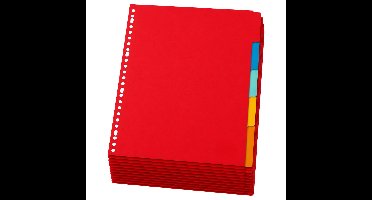 Stylex A4 tabbladen set - 15x stuks - gekleurd - 23 ringen - karton - ringmap tabs
