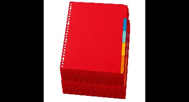 Stylex A4 tabbladen set - 30x stuks - gekleurd - 23 ringen - karton - ringmap tabs