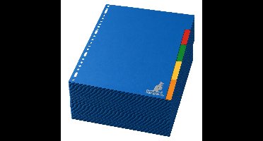 Stylex tabbladen set - 40x stuks - gekleurd - 23 ringen - A4 formaat - kunststof - voor ringmappen