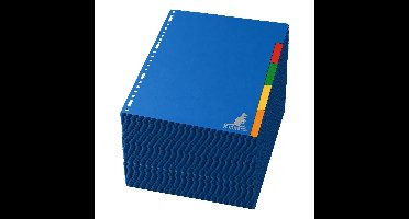 Stylex tabbladen set - 60x stuks - gekleurd - 23 ringen - A4 formaat - kunststof - voor ringmappen