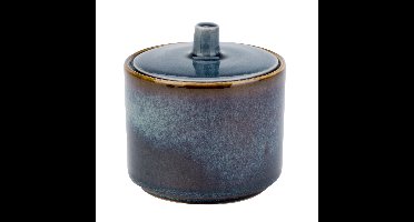 Suikerpot Quintana - porselein - blauw - 8 x 8 cm - luxe uitvoering - 300 ml