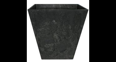 Ter Steege Bloempot - vierkant - gerecycled kunststof - zwart - D35xH35 cm