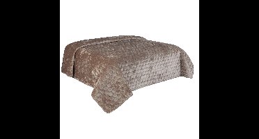 Unique Living Bedsprei Amiens - taupe - 240 x 280 cm - katoen/polyester - luxe motief
