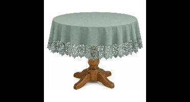 Unique Living tafelkleed/tafellaken - buiten/binnen - zeegroen - Dia 152 cm - rond