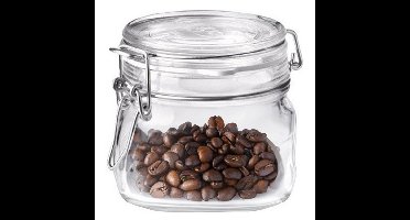 Voorraad/weckpot - transparant - glas - 10,5 x 10 cm - 500 ml - Bormioli Rocco