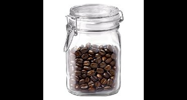 Voorraad/weckpot - transparant - glas - 16 x 10,6 cm - 1 L - Bormioli Rocco