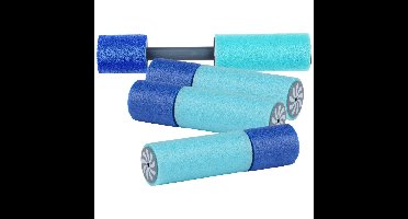 Waterpistool van foam 15 cm - 8x - waterspuiten klein model - spuit 7 meter ver - blauw