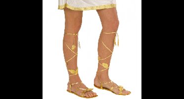 Widmann Romeinse sandalen - goud - verkleden - gladiator/Cleopatra - romeinen