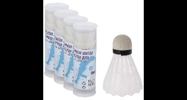 Witte Badminton shuttles - 20x stuks - kunststof - 7 cm - shuttles voor spel - sport - vakantie